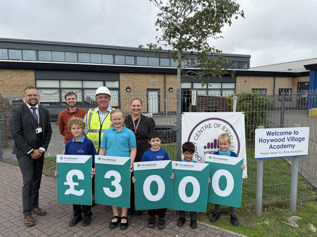 Persimmon supports Haywood Village Academy with £3,000 donation