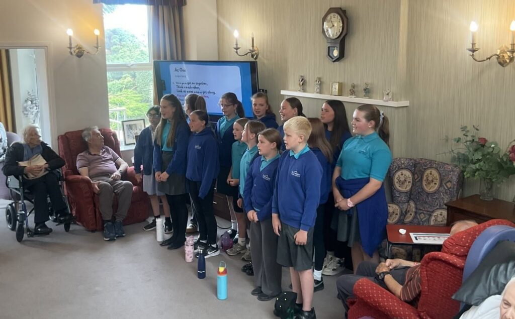 Pupils bring music to care home residents