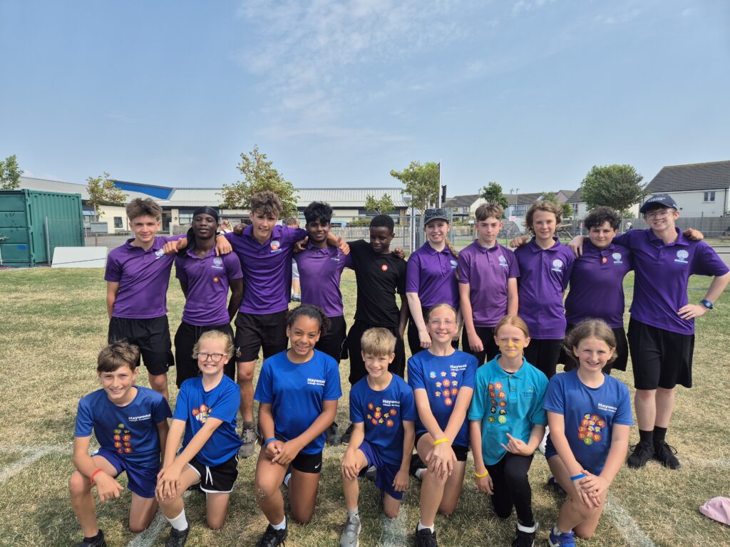 Broadoak students inspire younger pupils at Haywood Village Sports Day